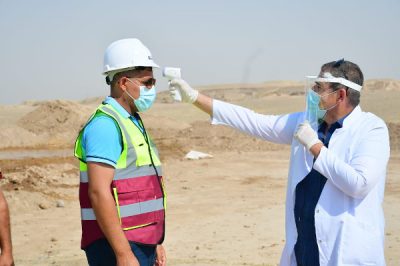 Protective Gear used during the Tabira Gate Stabilization Project. (Photo: Bashtabia Organization for the Arts; Courtesy of AUIS CACHE)