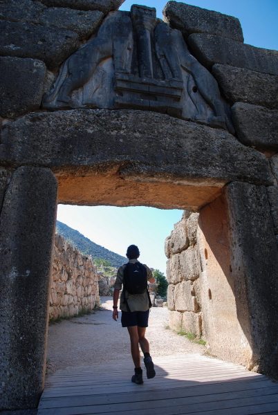 pid000251_Greece_Mycenae_2018_07_Student-walking-through-Lion-Gate