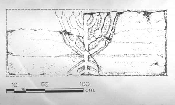 pid000592_Khirbet-Shema_Israel_1972_Drawing-of-Synagogue-Lintel