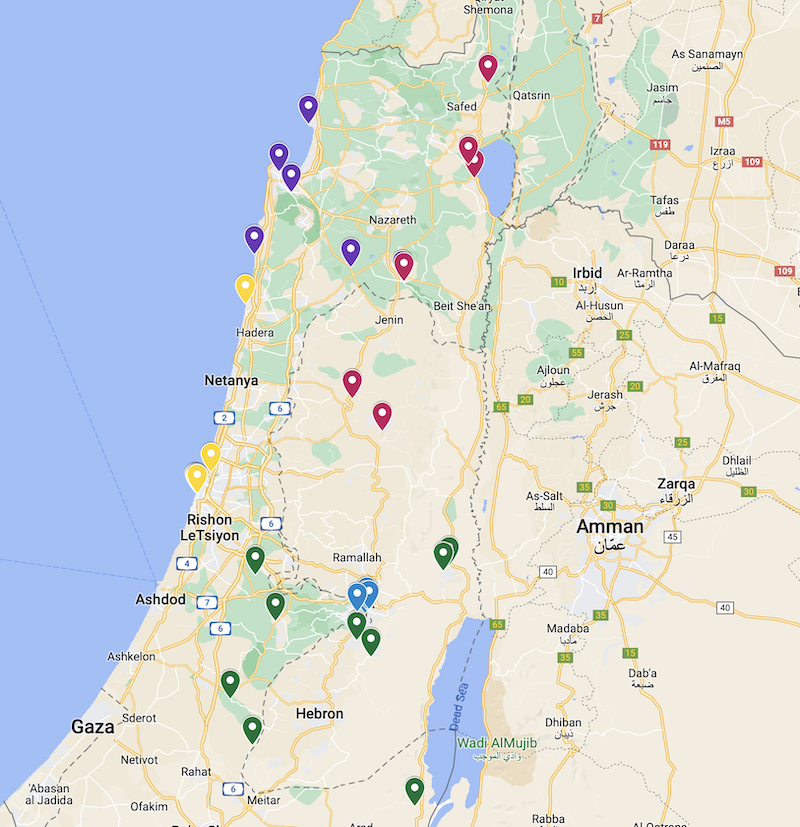 Google Map Of Sites That Will Be Visited On I P Tour 2023 800x827 