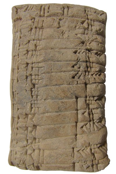 Fig. 1: Obverse of an Old-Babylonian multiplication tablet (Louvre AO8901). Photograph by author.