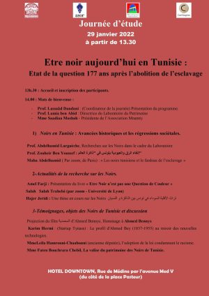 Fig. 1: Program of the Commemorative Day celebrating the end of slavery in Tunisia.