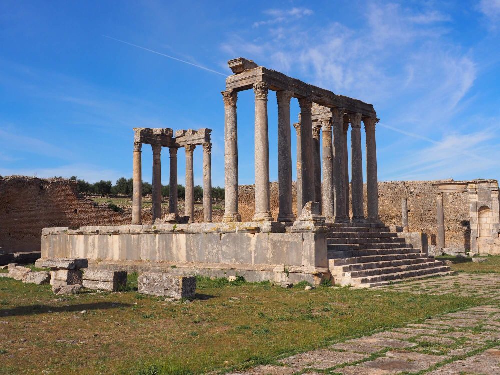 The Temple of Caelestis, constructed in the 2nd century. (Photo by John Whitehouse).