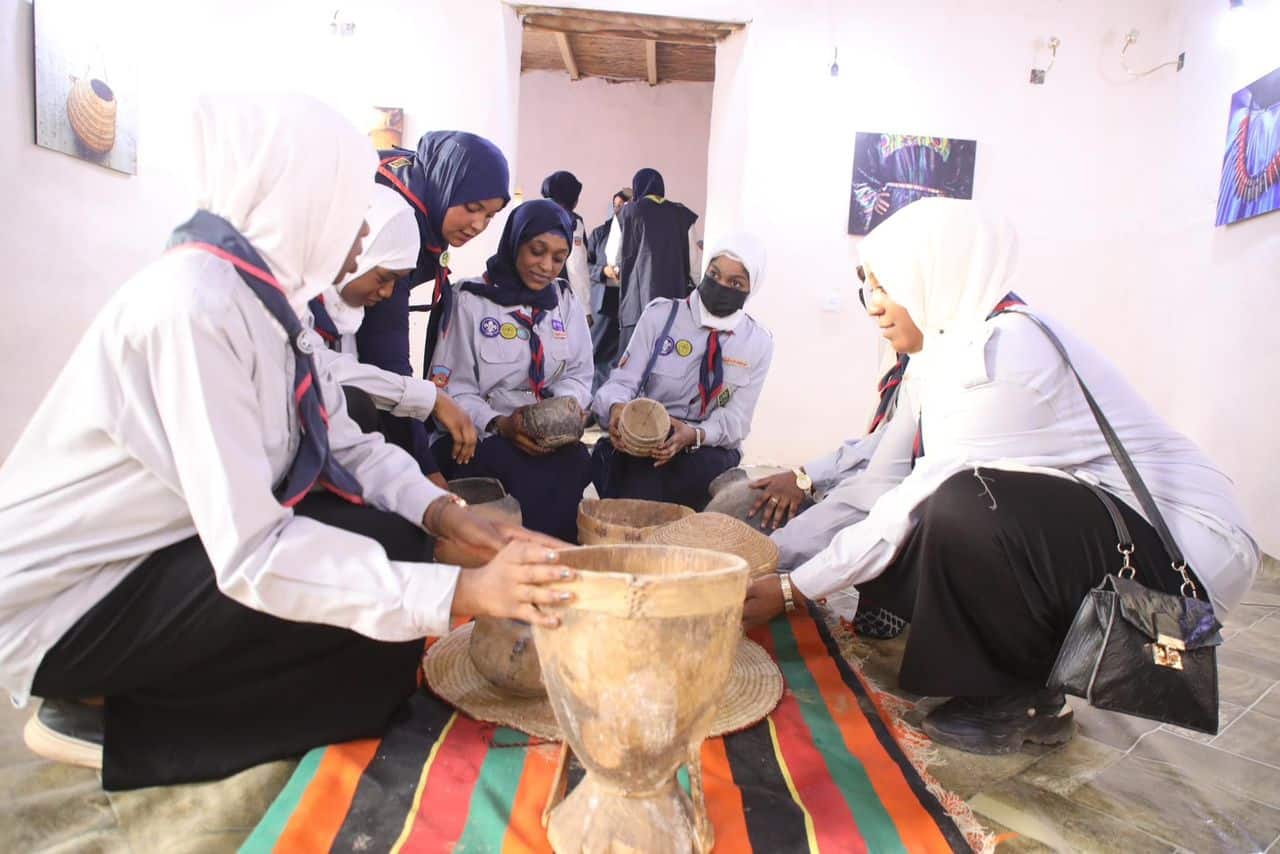 Girl Scout in the Kaswa Museum, Ghat, Libya.