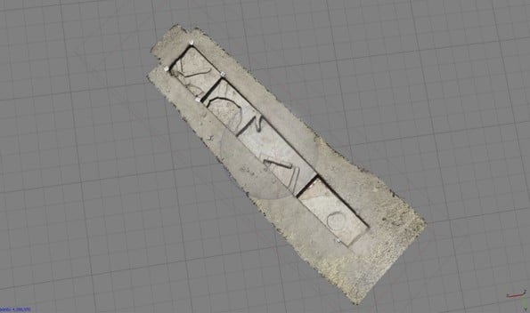 Fig.1. 3D model of the step-trench in Area B at the end of the season (©GMAP).