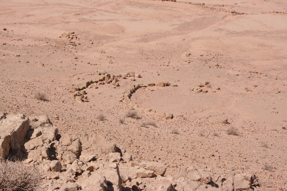 Potential threshing floor near the site of Bir Madhkur, Jordan.