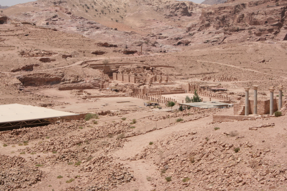 Overview of the Petra Garden and Pool Complex, next to the 'Great Temple' at Petra, Jordan. Photo by J. Ramsay.
