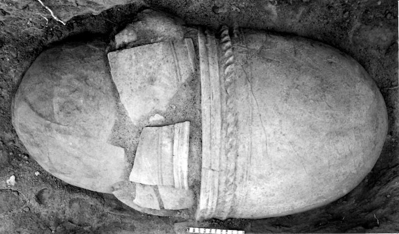 An example of a double-jar burial from Šibaniba. Courtesy of the Penn Museum.