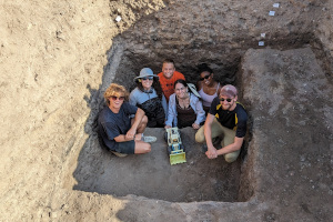 Students excavating at Caesarea Maritima in 2023. Photo courtesy of Veronica Morriss.