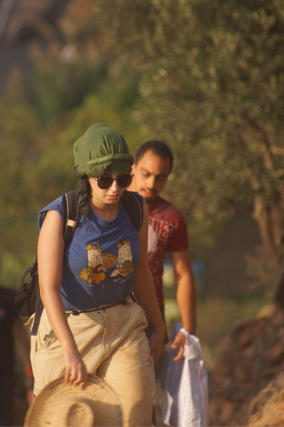 Surveying the valley of Oued Laou.