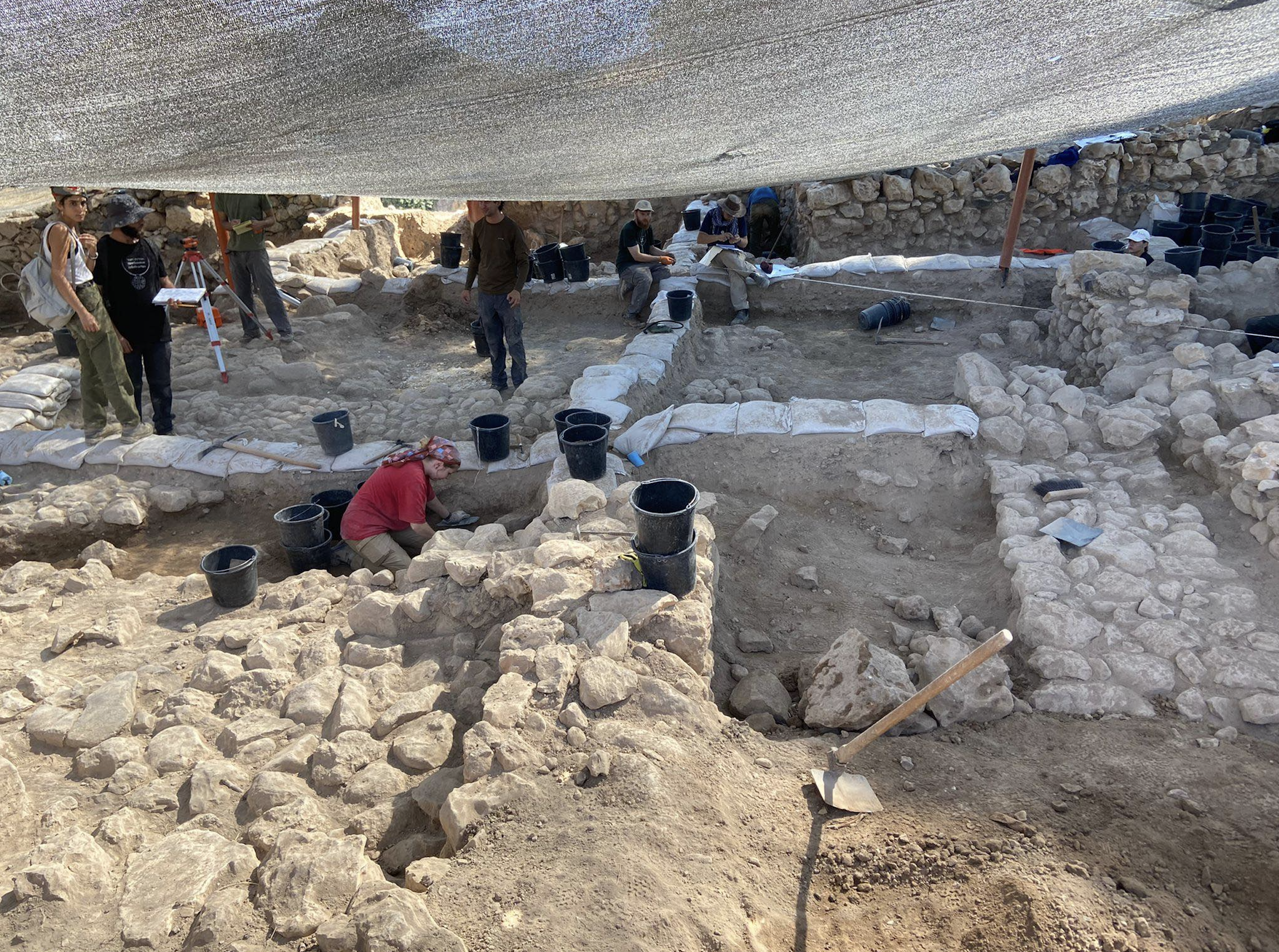 Figure 1: Myself, cleaning an area during the excavation