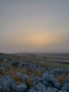 Sunrise at the kibbutz.