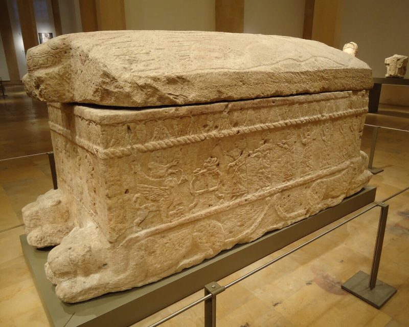 The sarcophagus of Ahiram, king of Byblos, ca. 1000 BCE. The Phoenician city-states transformed and eventually thrived in the wake of the collapse or retraction of the major Late Bronze Age Kingdoms. Photo by S.R. Martin.
