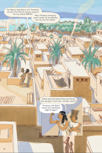 Pel and Shesha visit Avaris, the Hyksos capital. Text and illustration by Glynnis Fawkes.