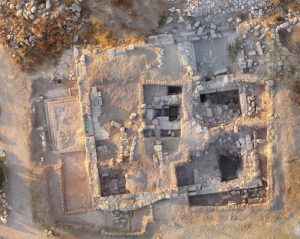 Orthophoto of the Roman temple in Area A at the end of 2022 season (Photo: T. Rogovski).