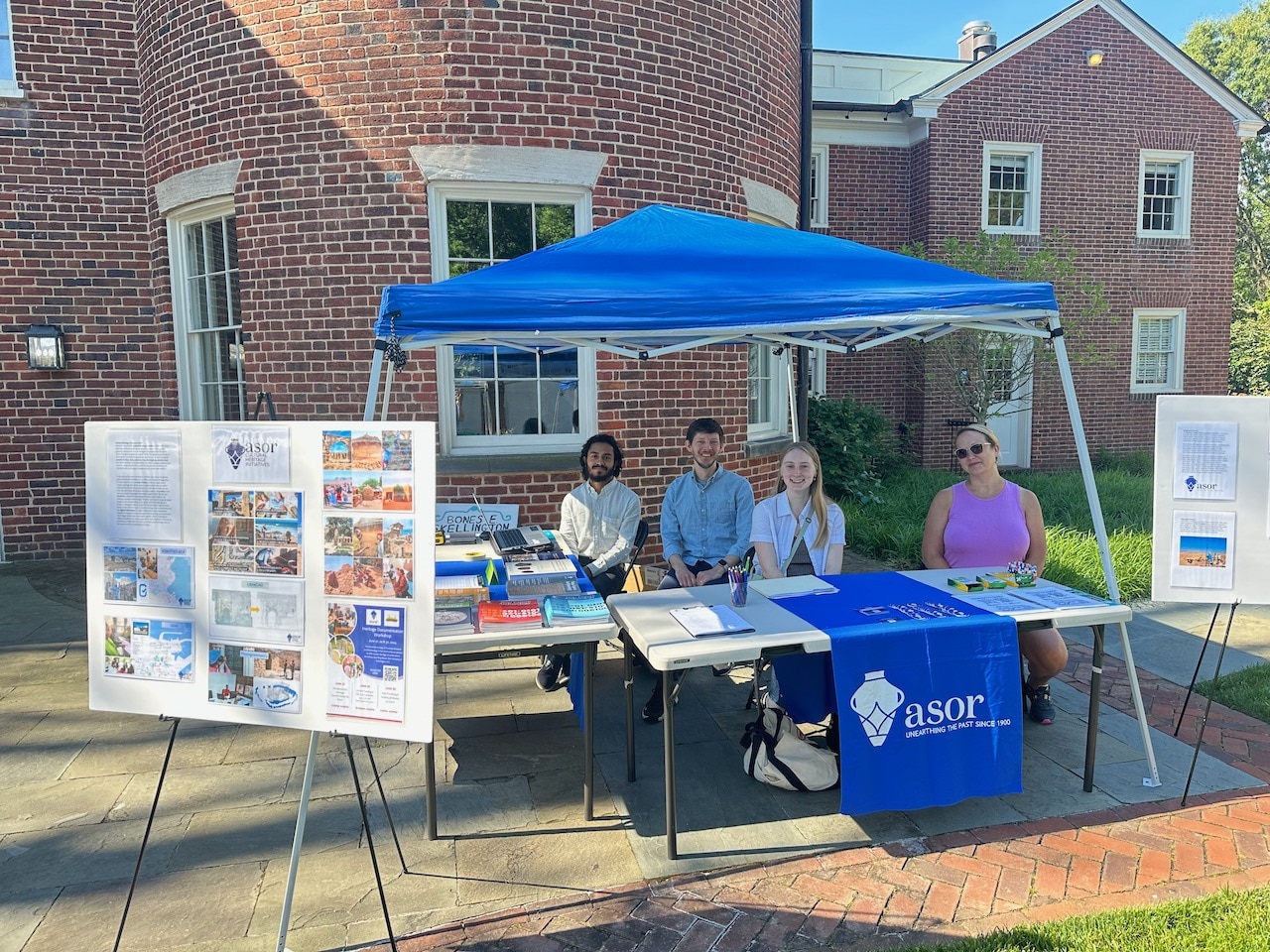 ASOR staff with the ASOR table