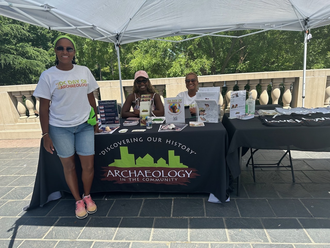 Alex Jones and AITC staff with their table at the DC Day of Archaeology Festival