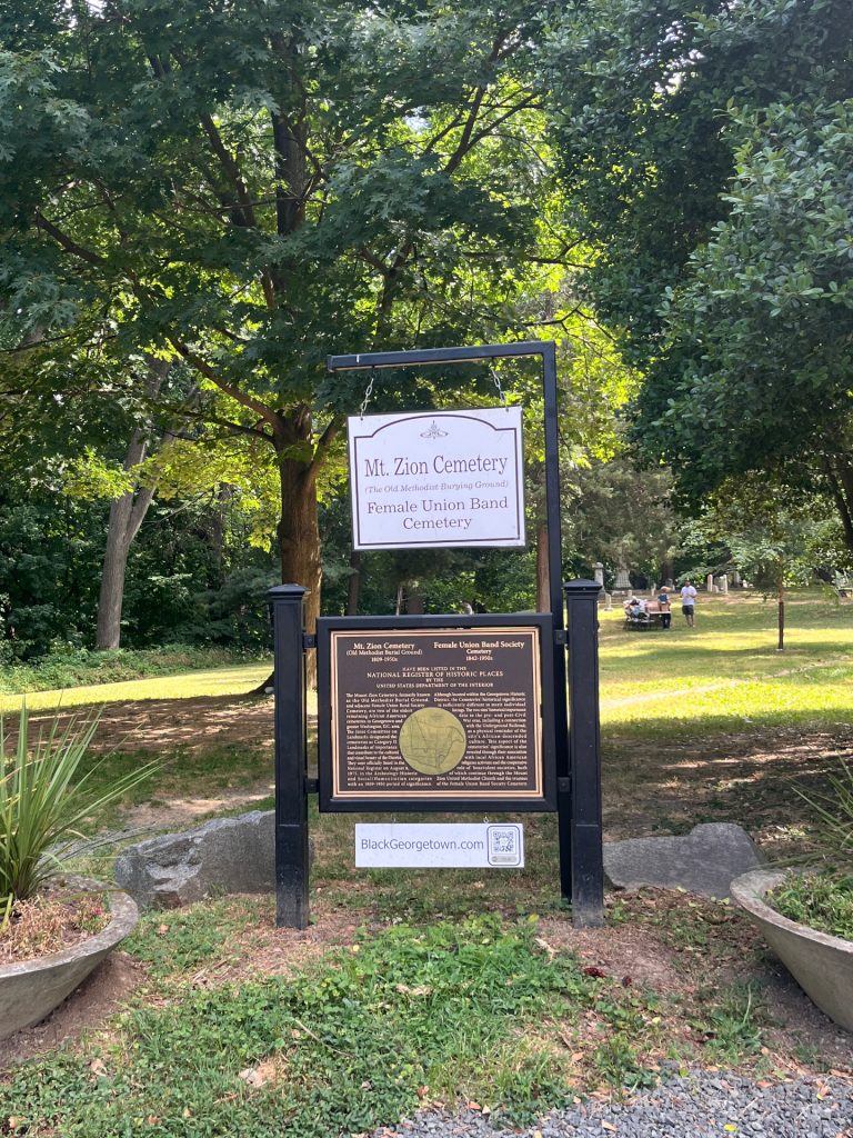 The entrance to Mount Zion - Female Union Band Society Cemetery.