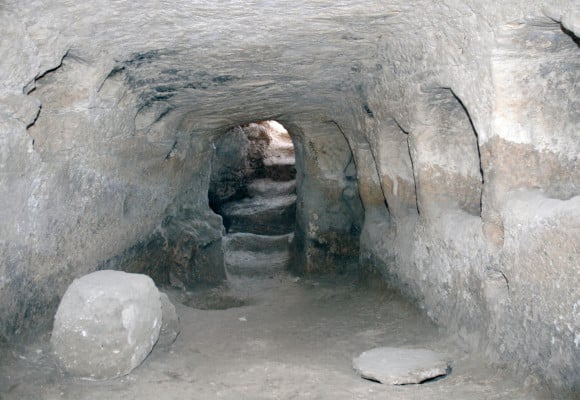 Subterranean stable in Field U. Photo credit Oren Gutfield.