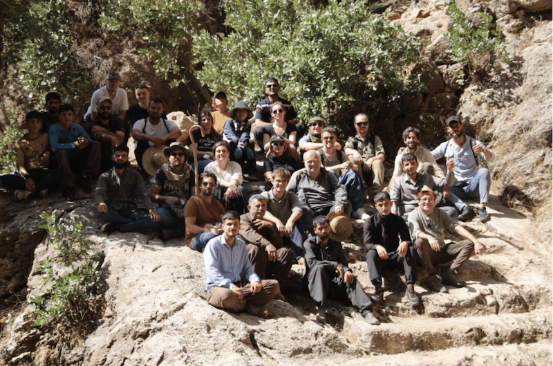 Group photo of the project team visiting the University of Heidelberg’s excavations at Rabana-Merquly. Led by Dr. Micheal Brown, the excavations focus upon the large-scale military fortifications at the site and its religious sanctuary.