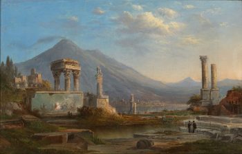 Robert S. Duncanson, Vesuvius and Pompeii, 1870, oil on canvas, 10 x 15 5/8 in. (25.4 x 39.7 cm.), Smithsonian American Art Museum, Gift of Joseph Agostinelli, 1983.95.177.