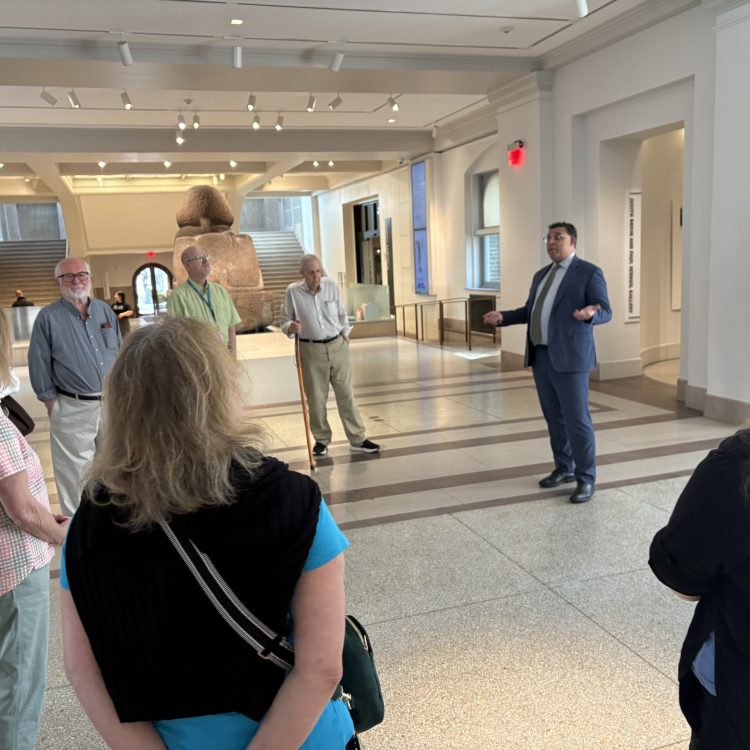 IMG_6275 Dr. Chris Woods, director of the Penn Museum, welcomes the Friends of ASOR group on April 16, 2026.