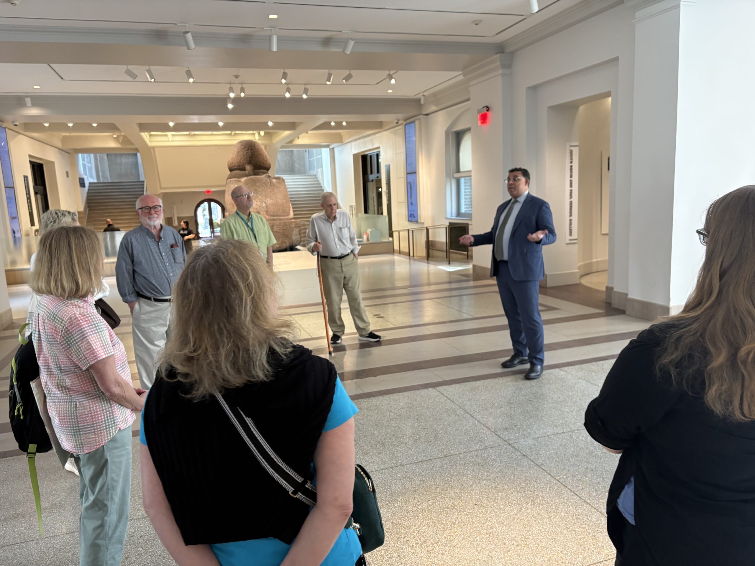 Dr. Chris Woods, director of the Penn Museum, welcomes the Friends of ASOR group on April 16, 2026.