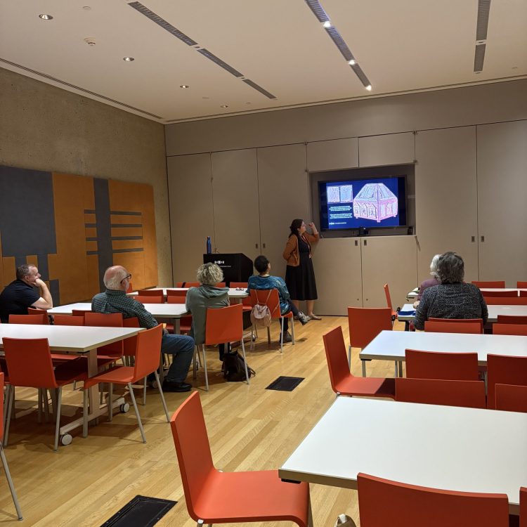 IMG_6499 Dr. Kaelin Jewell lectures the Friends of ASOR at the Barnes Foundation in Philadelphia on April 17, 2026. (Credit: ASOR)