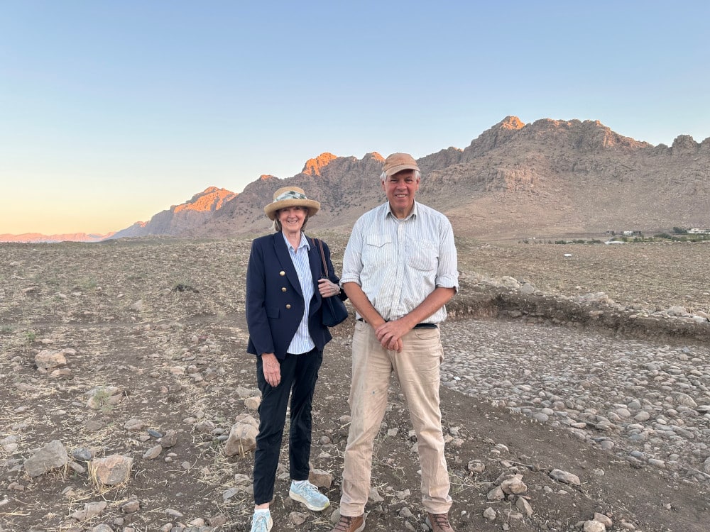Irene Bald Romano and John MacGinnis at Qalatga Darband, Kurdistan October 2025.