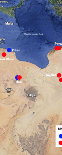 The locations of outreach events and mini-grant activities supported by this project.