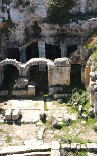 The Cave of Mithras work area. (DOA/ASOR)